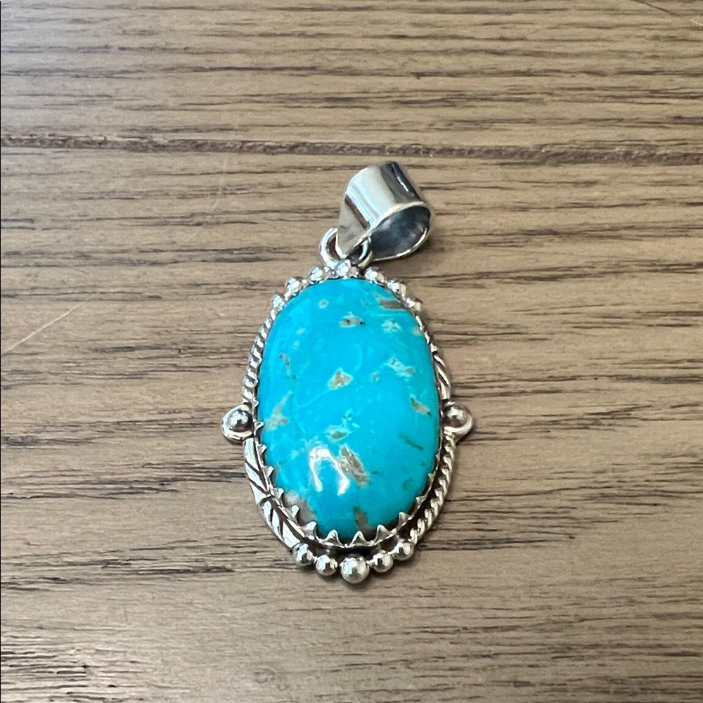 Kingman Turquoise Sterling Pendant